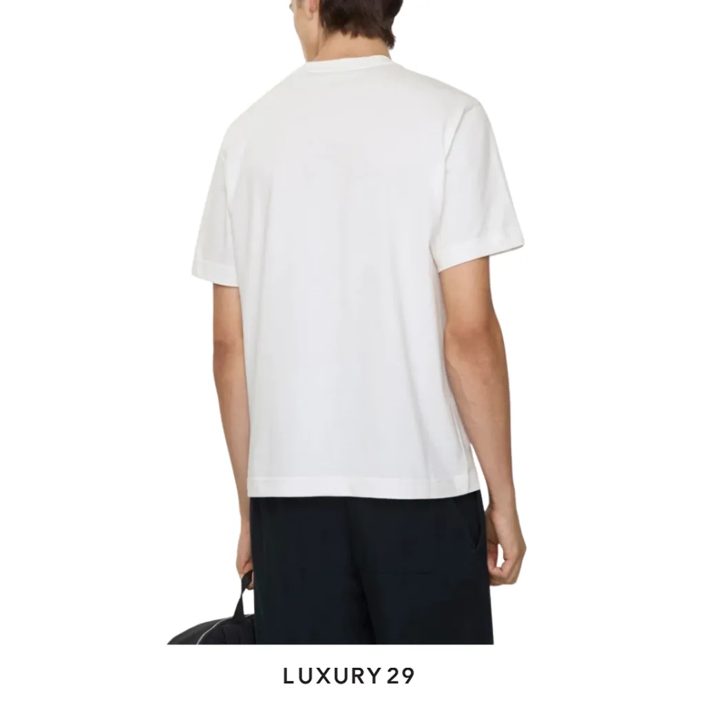Burberry EKD Check Cotton T-shirt Chalk White(S, White)