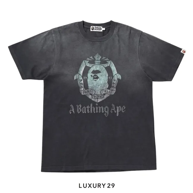 A Bathing Ape Men's VINTAGE EFFECT TEE Black
