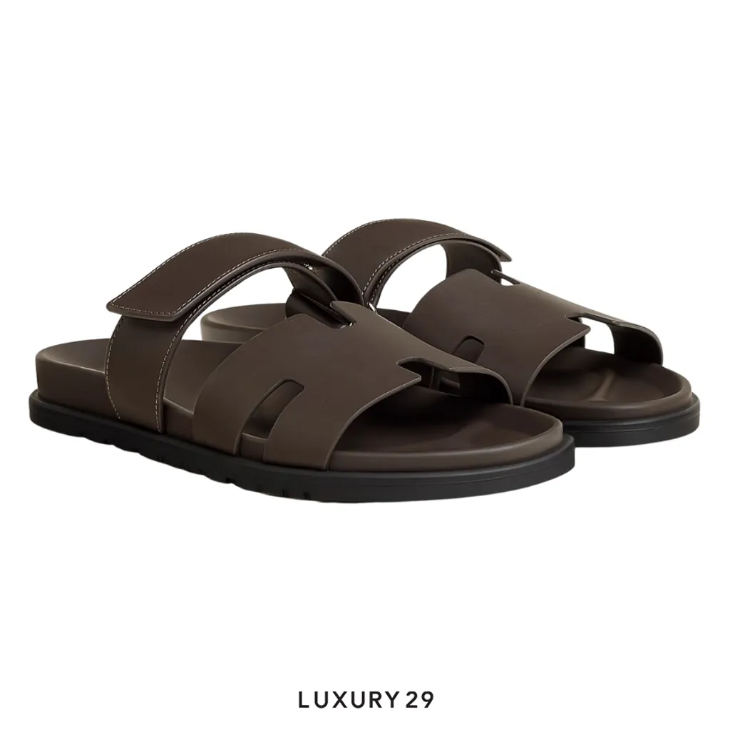 Hermes Chypre sandal Veau Ecorce(45, Brown)