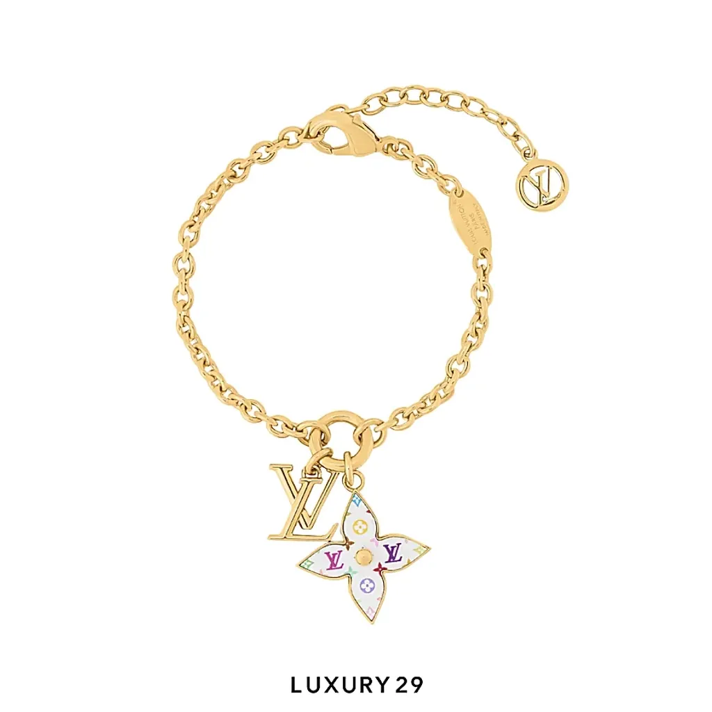 Louis Vuitton LV x TM - Monogram Multicolor Bracelet Gold Metal(Free Size, Gold)