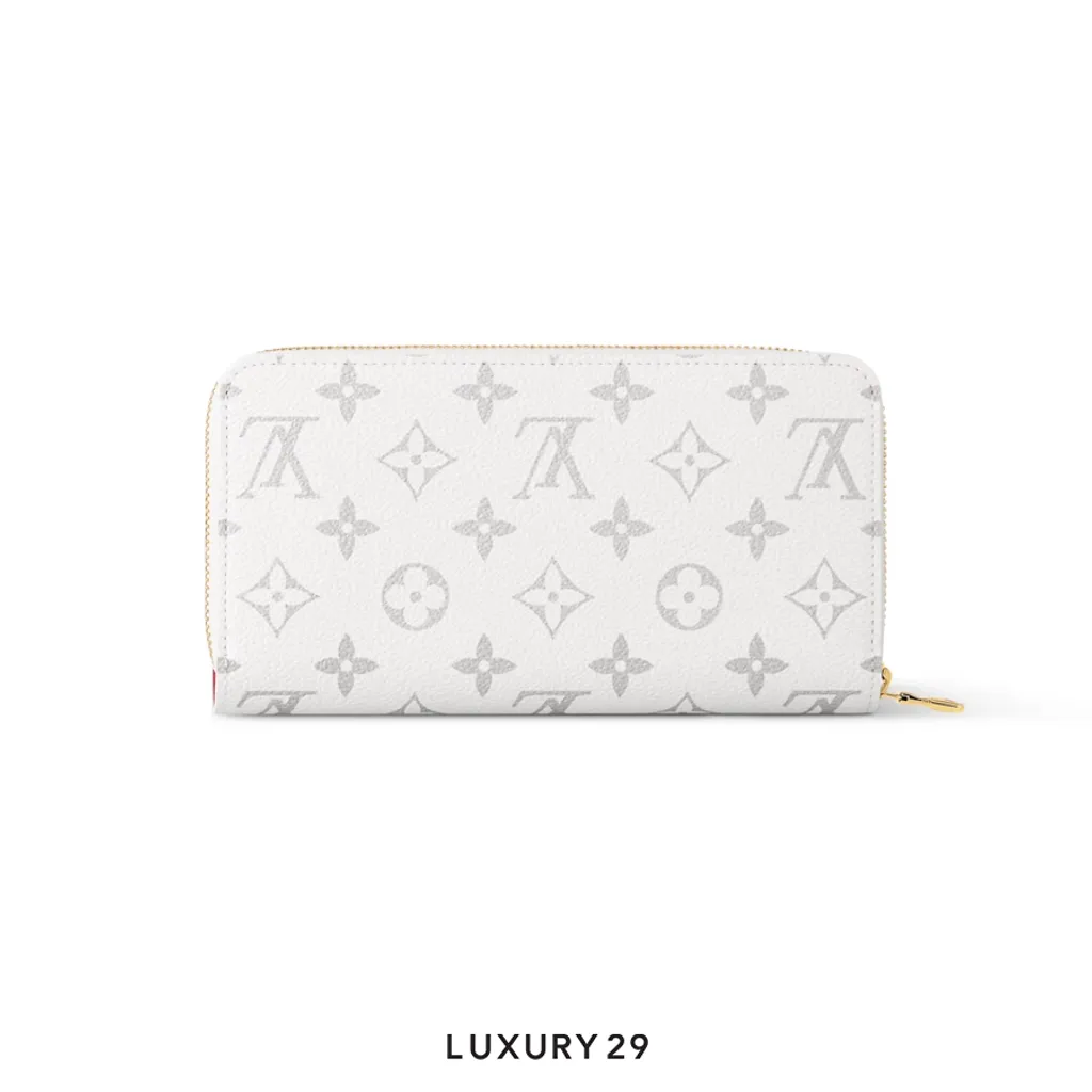 Louis Vuitton LV x TM Zippy Wallet Monogram White coated canvas Cherry(Small, White)