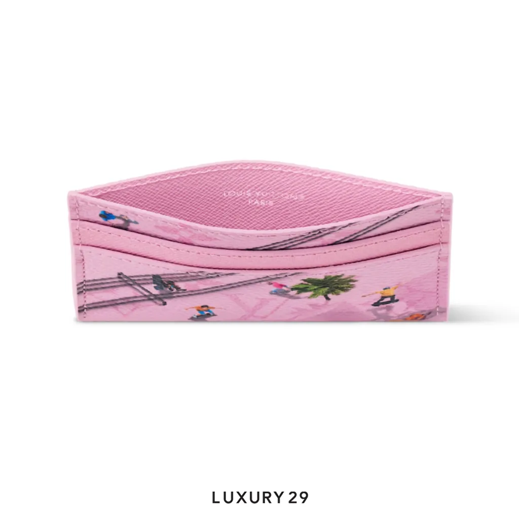 Louis Vuitton LV Double Card Holder Exclusive Online Pre-launch Pink(Small, Pink)