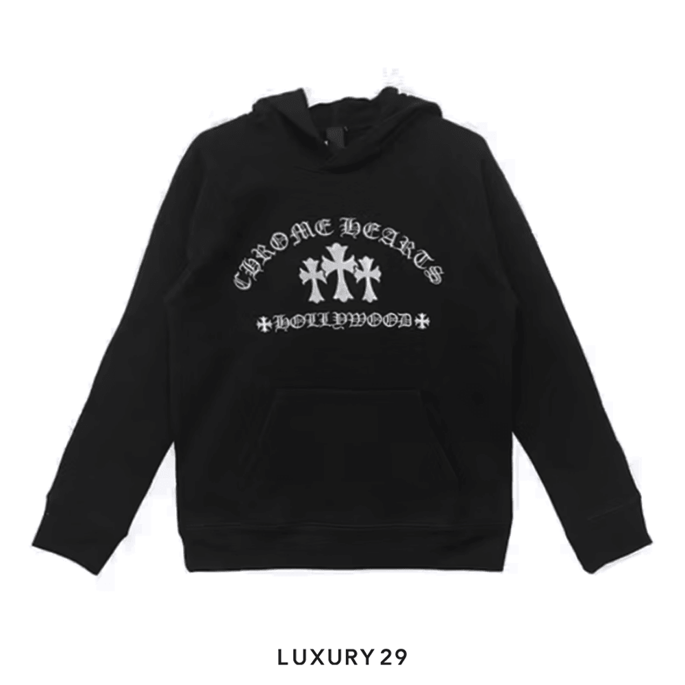 Chrome Hearts Hollywood Black Hoodie(L, Black)