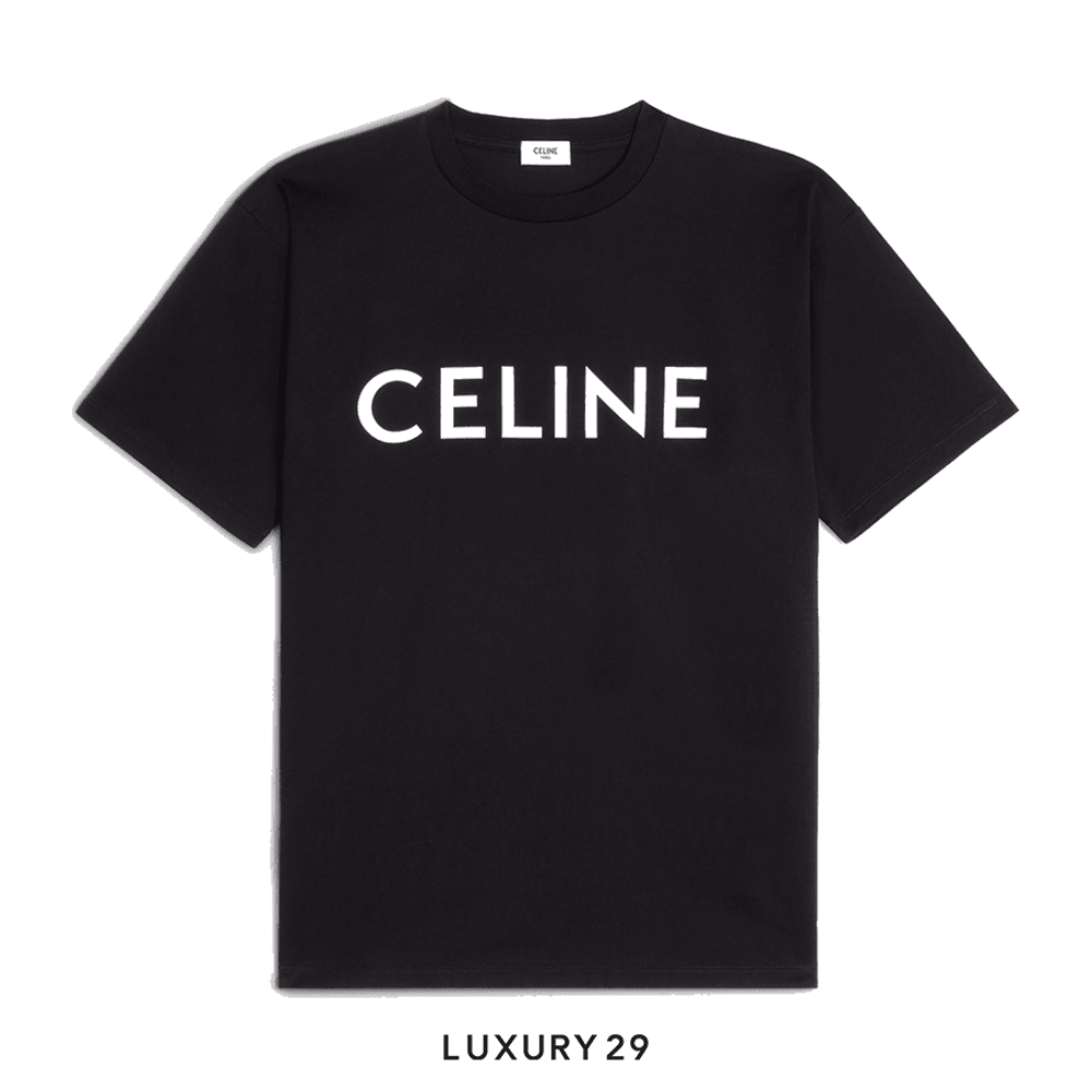 アメージングタイランド・グランドセール COTTON IN T-SHIRT LOOSE CELINE JERSEY WHITE / BLACK Tシャツ(半袖/袖なし)