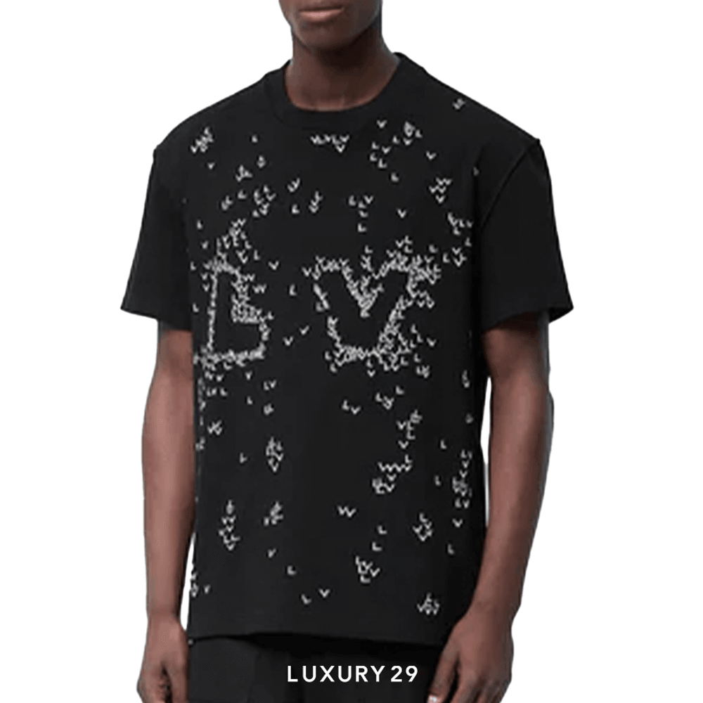 Louis Vuitton LV Spread Embroidery T-Shirt Noir(S, Black)