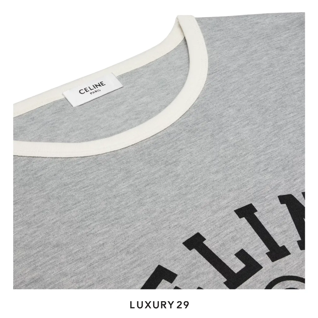 Celine anchor 70s t-shirt in cotton jersey Grey(XS, Grey)