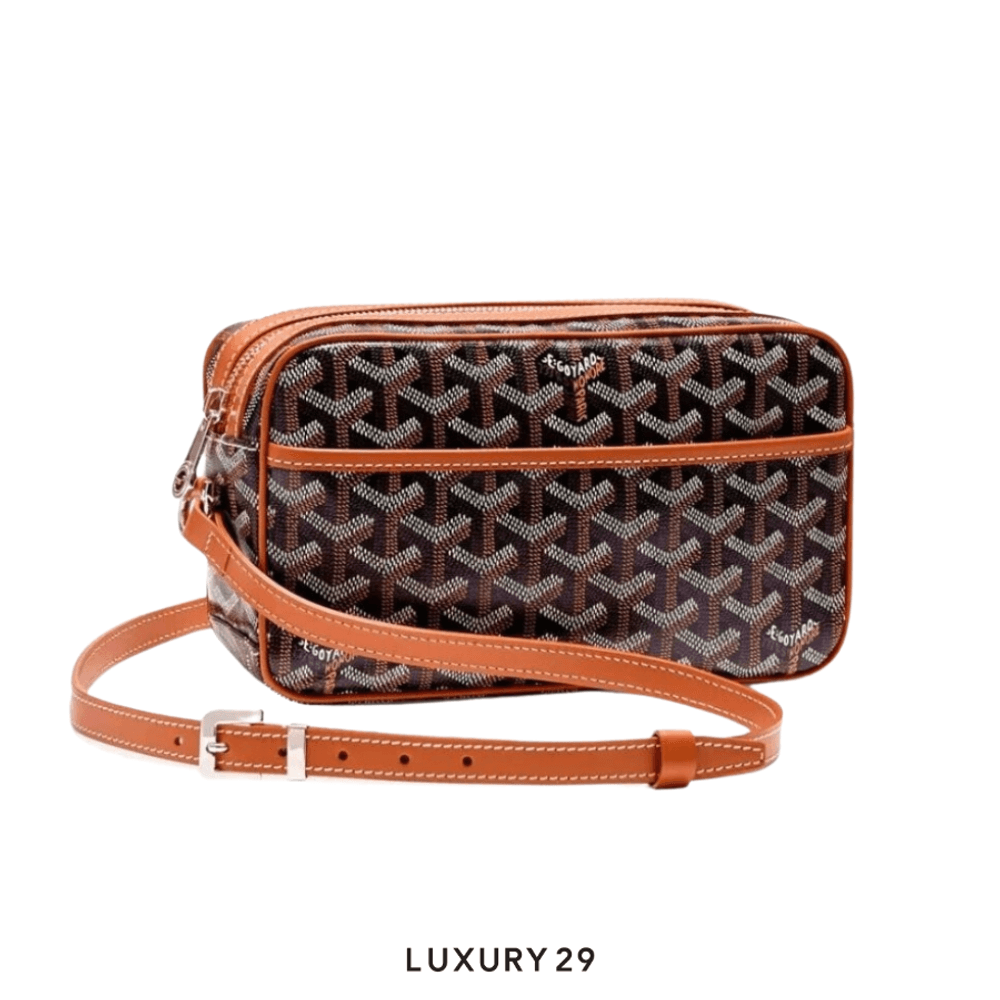 Goyard Cap-Vert PM Bag Black & Tan(Small, Brown)