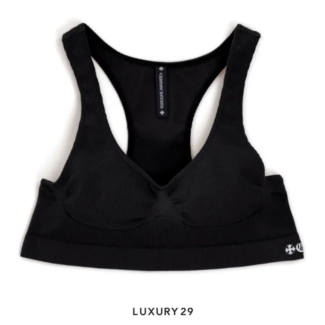 Chrome Hearts Sports Bra RIP CH Black