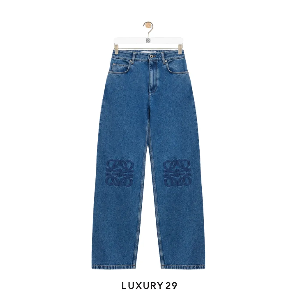 LOEWE Anagram baggy azul jeans(34, Blue)