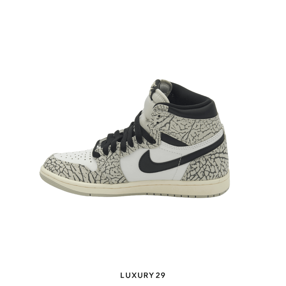 Nike Jordan 1 Retro High OG White Cement(36.5, Grey)