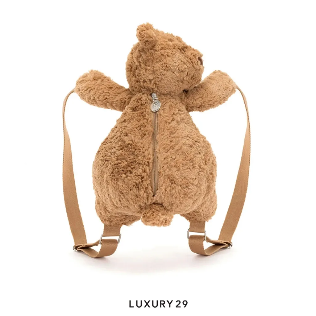 Jellycat Bartholomew Bear Backpack(Free Size, Brown)