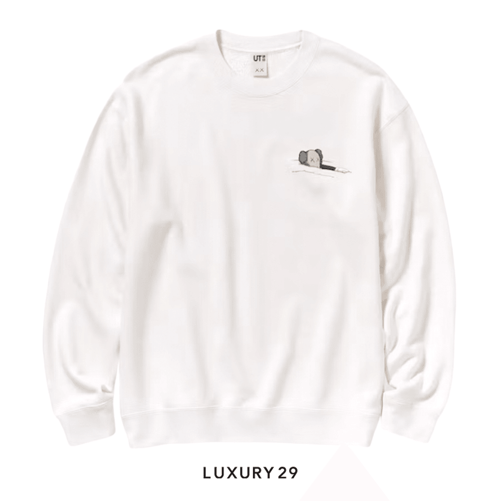 Uniqlo X KAWS Longsleeve Sweatshirt Off White(S, White)