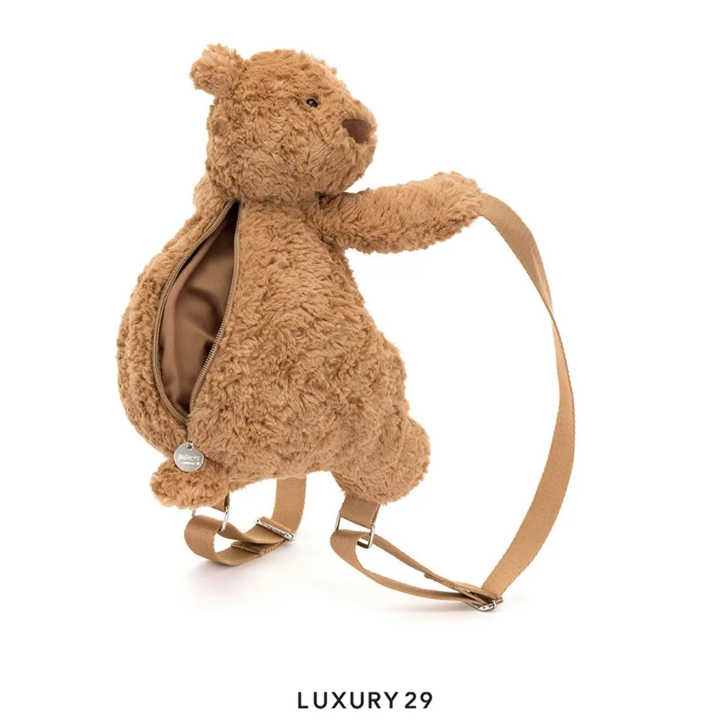 Jellycat Bartholomew Bear Backpack(Free Size, Brown)