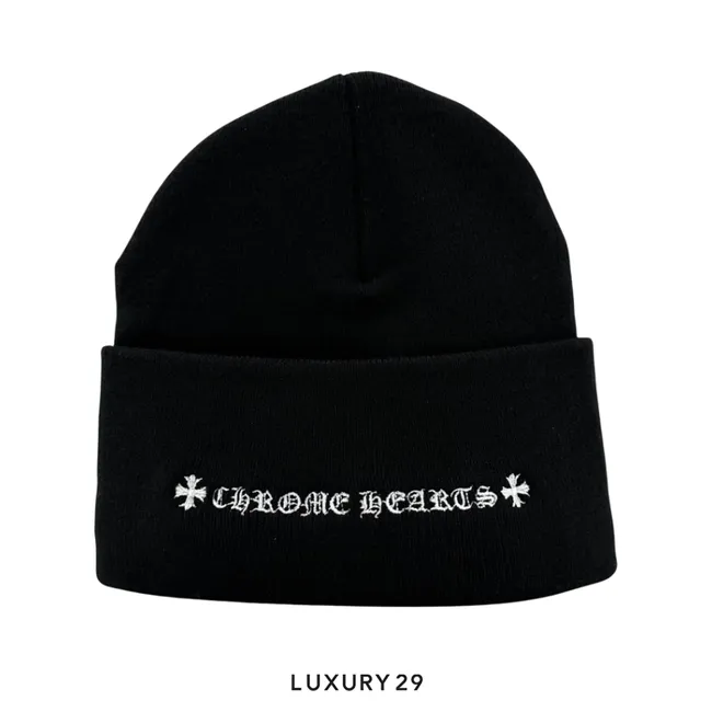 Chrome Hearts logo beanie Black