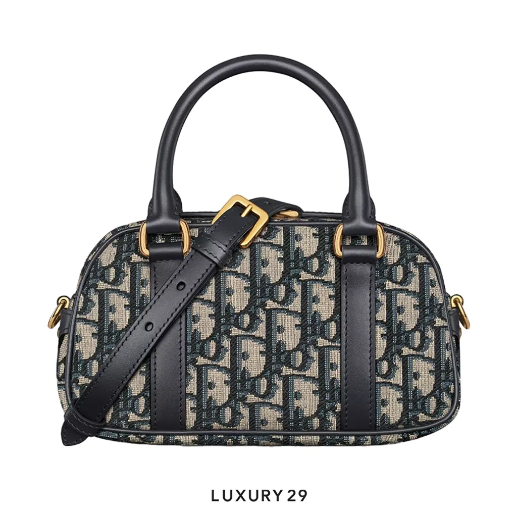 Dior D-Vibe East-West Nano Bag Blue Dior Oblique Jacquard(Mini, Blue)