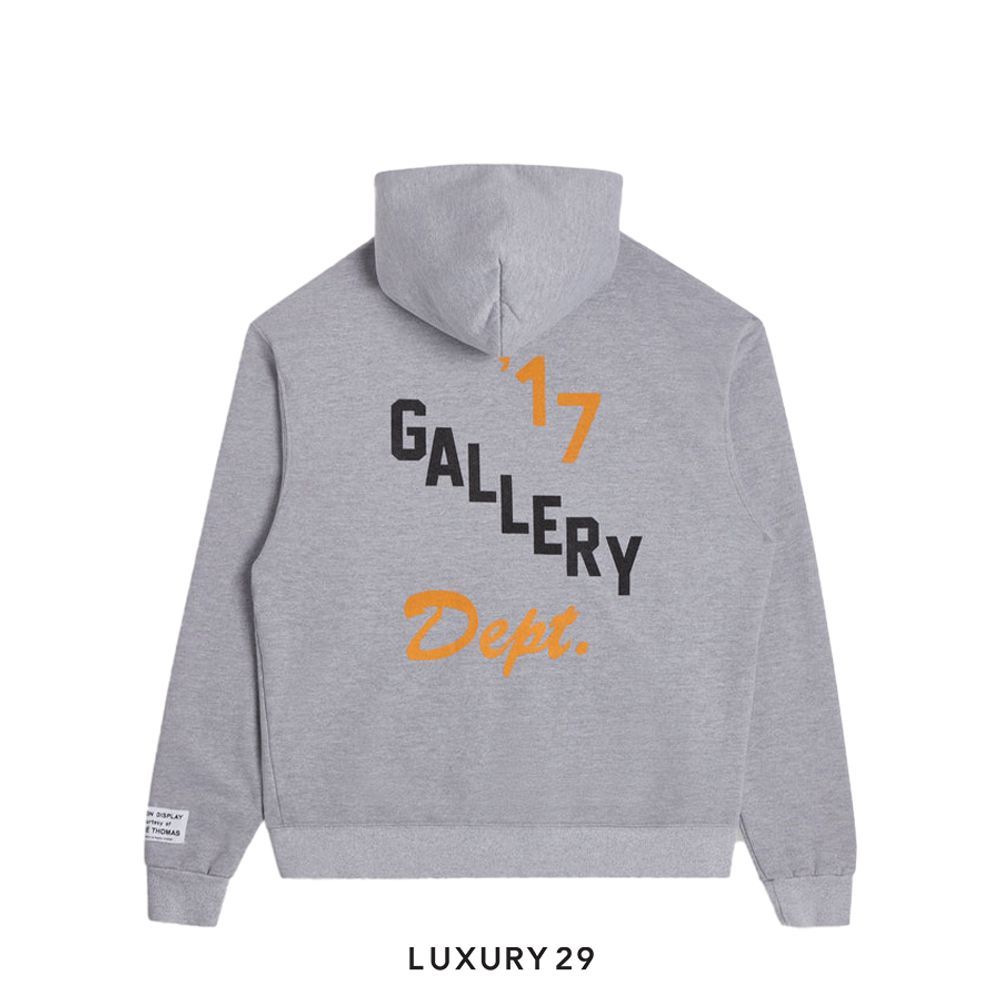 Gallery Dept. BOXING MERCH HOODIE HEARTHER GREY(XL, Grey)