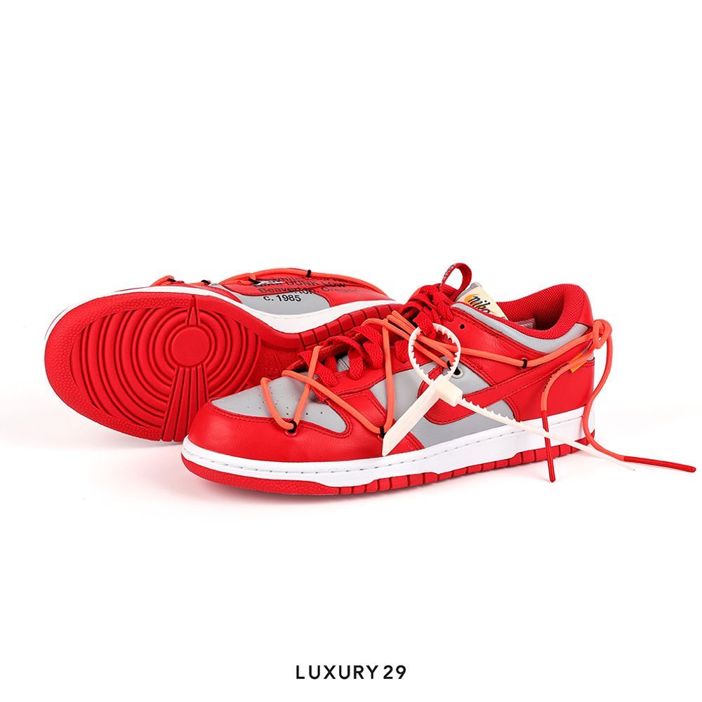 Nike Dunk Low Off-White University Red(M)(42, Red)