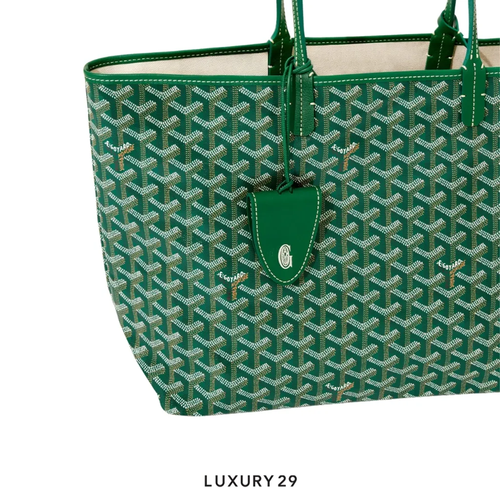 Goyard Saint Louis PM Bag with Croc Universal Green(Small, Green)