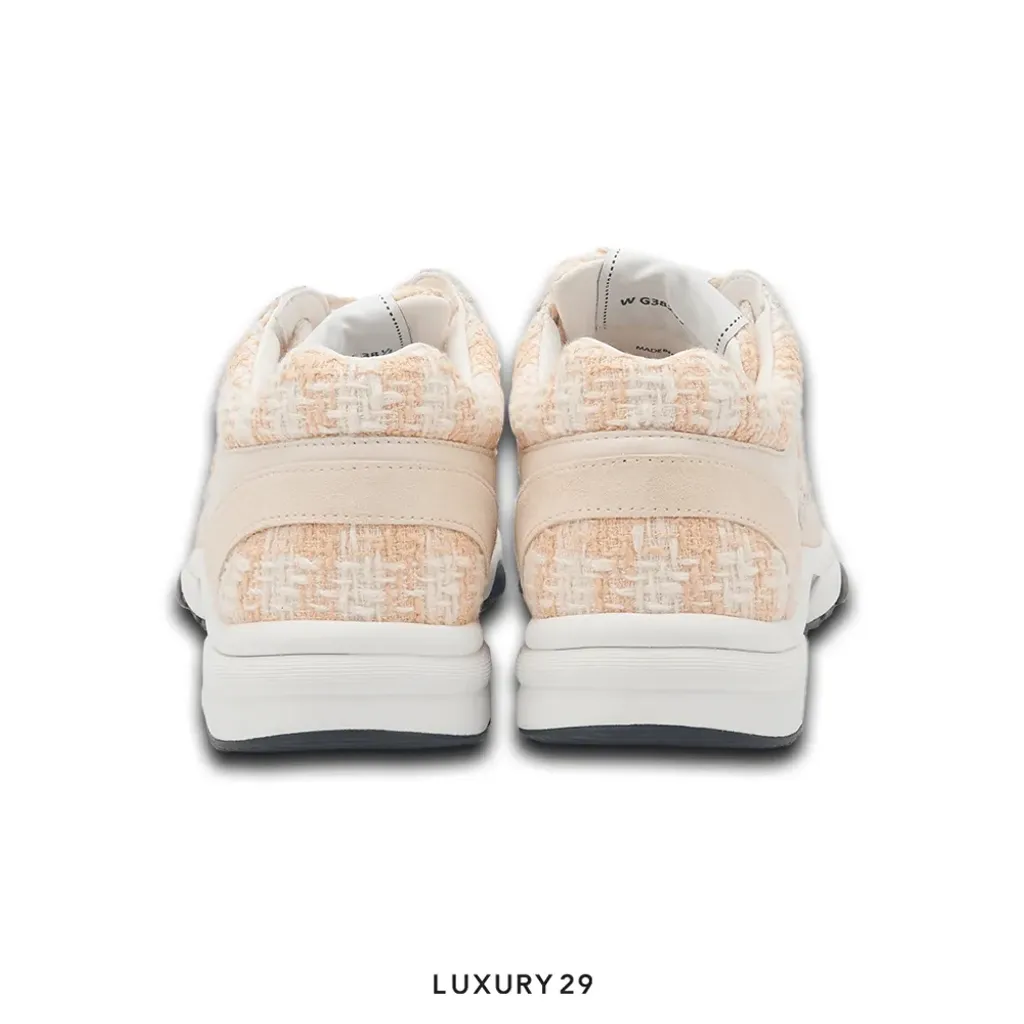 Chanel Trainers Coton Tweed, Suede Calfskin & Calfskin Orange & Ecru(41, Orange)