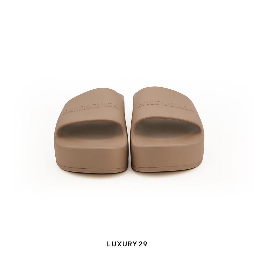 Balenciaga Wmns Chunky Slides Brown(36, Brown)