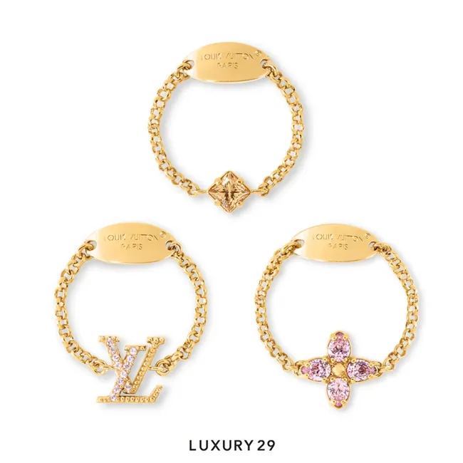 Louis Vuitton Lady LV Ring Gold metal  (M: 52, 53, 54)