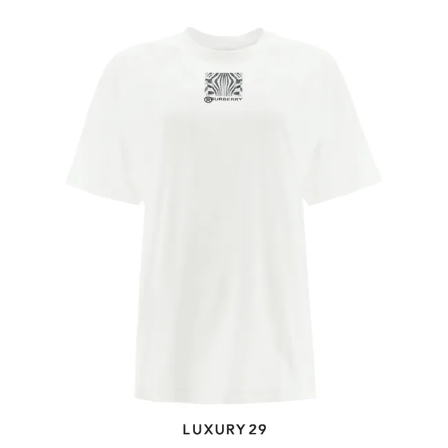 Burberry White Zebra Eyes T-Shirt