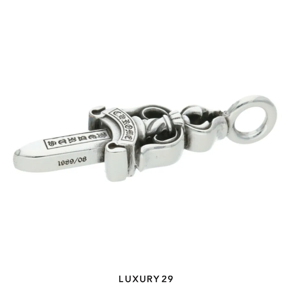 Chrome Hearts 925 Silver Dagger Pendant(Free Size, Silver)