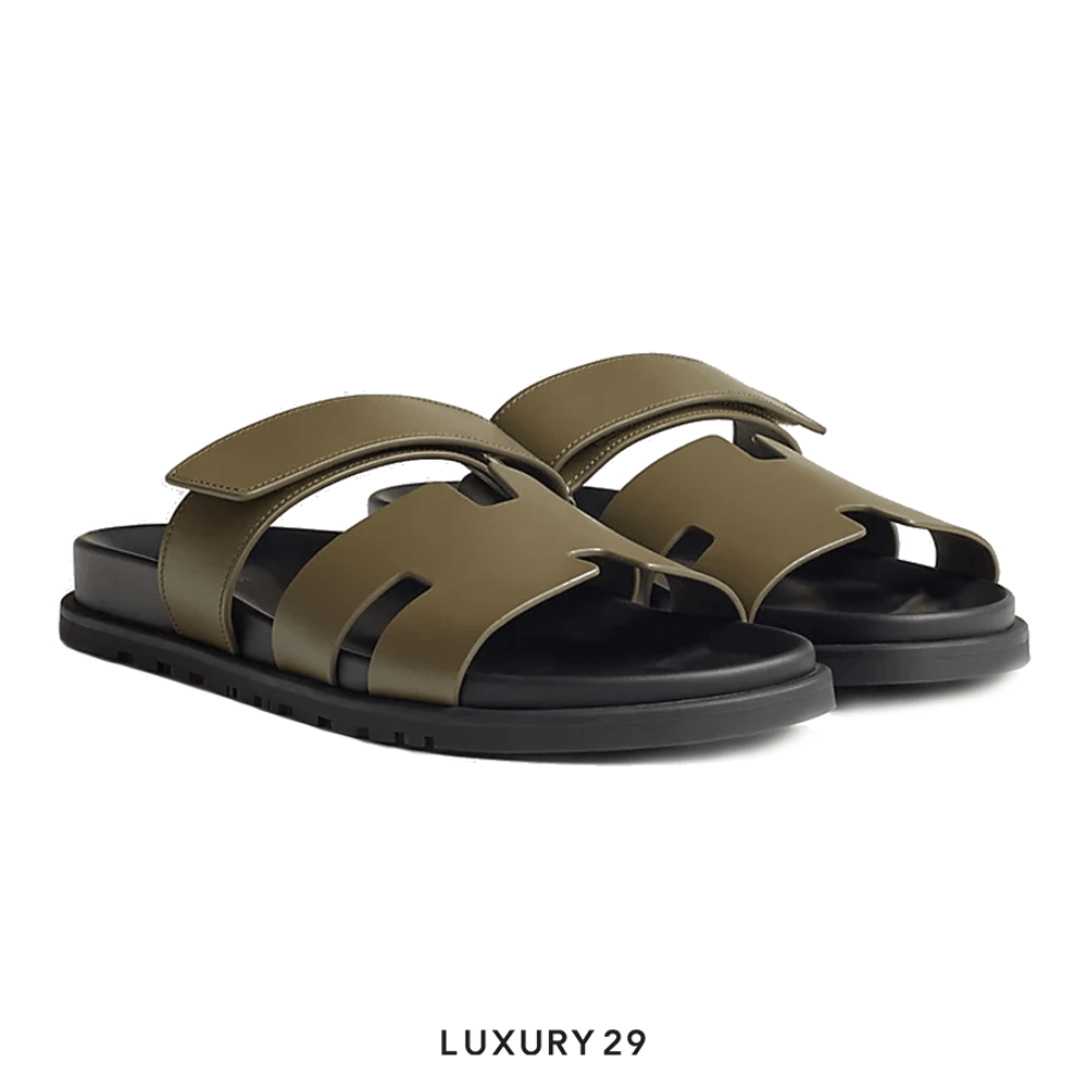 Hermes Chypre sandal Vert Toundra(43, Green)