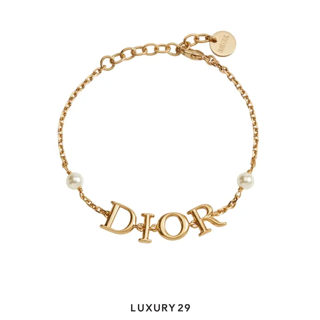 Dior Dio (r)evolution Bracelet Gold-Finish Metal and White Resin Pearls