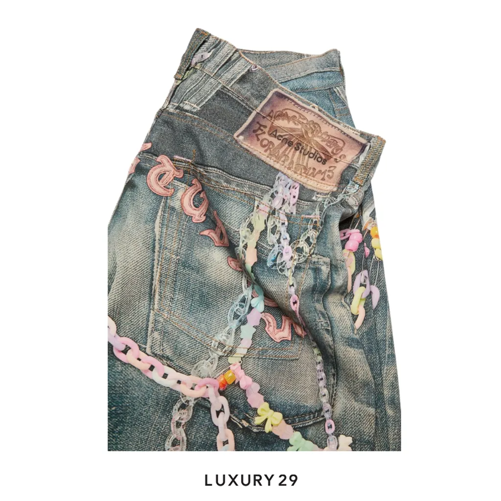 Acne Studios Denim shorts - loose fit Mid Blue(46, Blue)