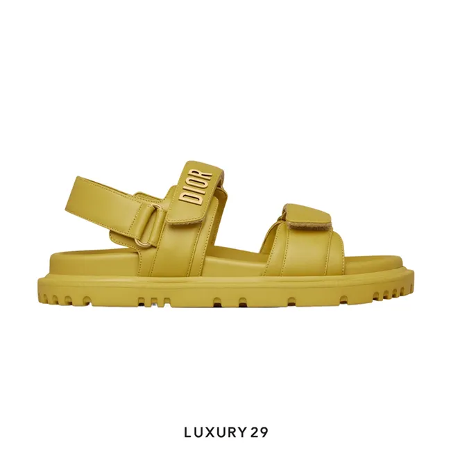 Dioract Sandal Yellow Lambskin