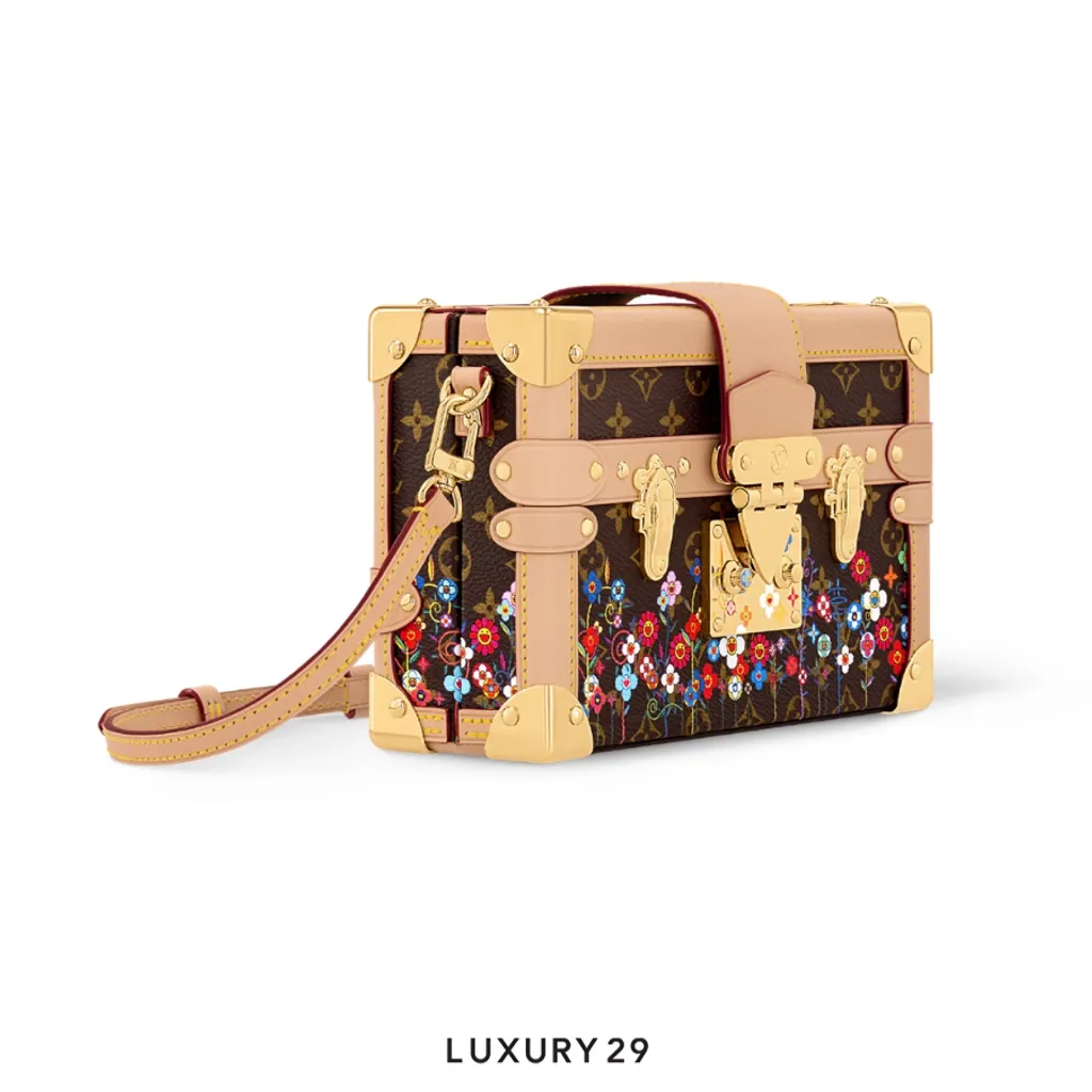 Louis Vuitton LV x TM Petite Malle Monogram Coated Canvas(Small, Brown)
