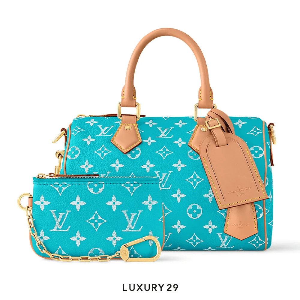 Louis Vuitton LV Speedy P9 Bandouliere 25 Turquoise Blue(Small, Blue)