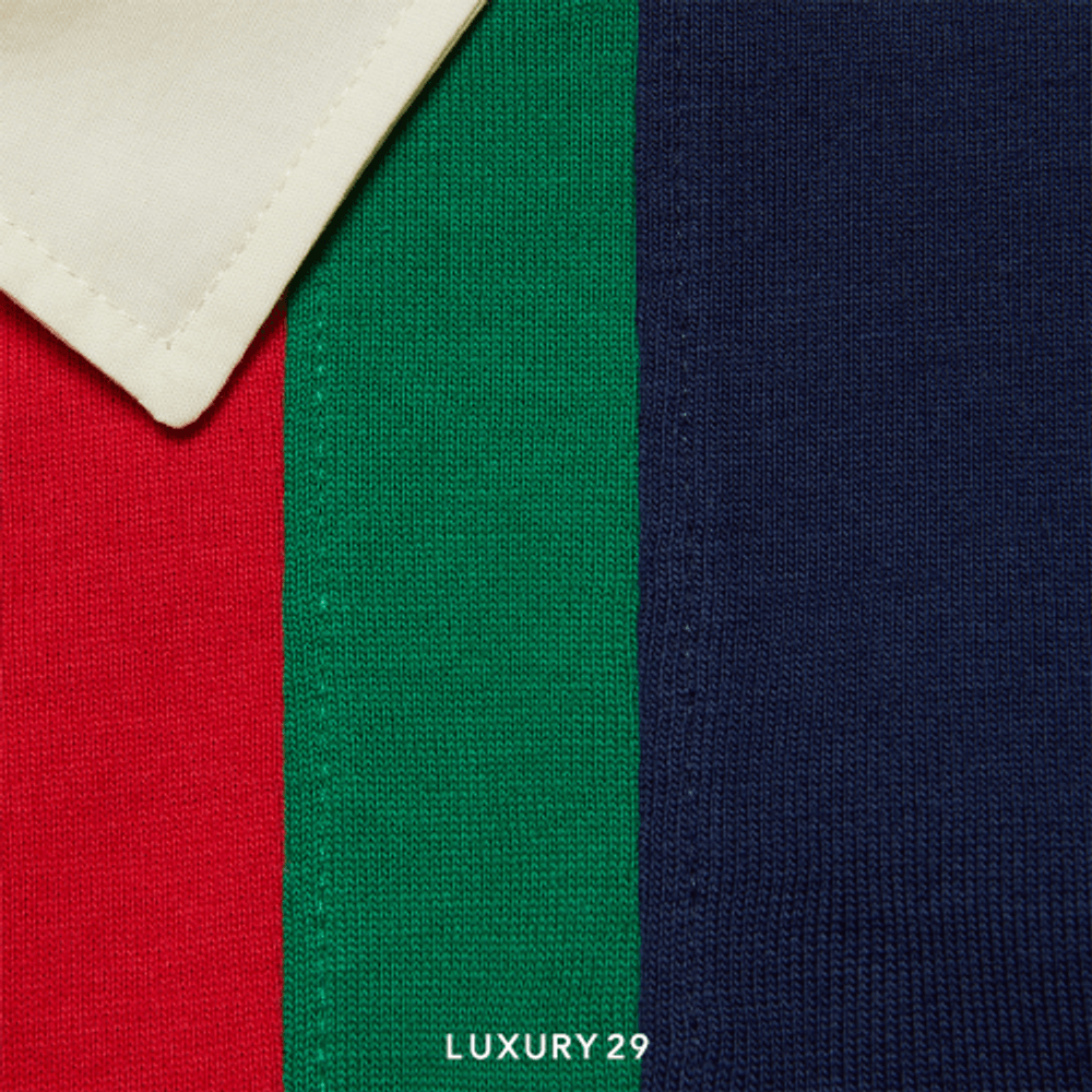 Kid GUCCI COTTON WEB POLO T-SHIRT(8A, Multicolour)