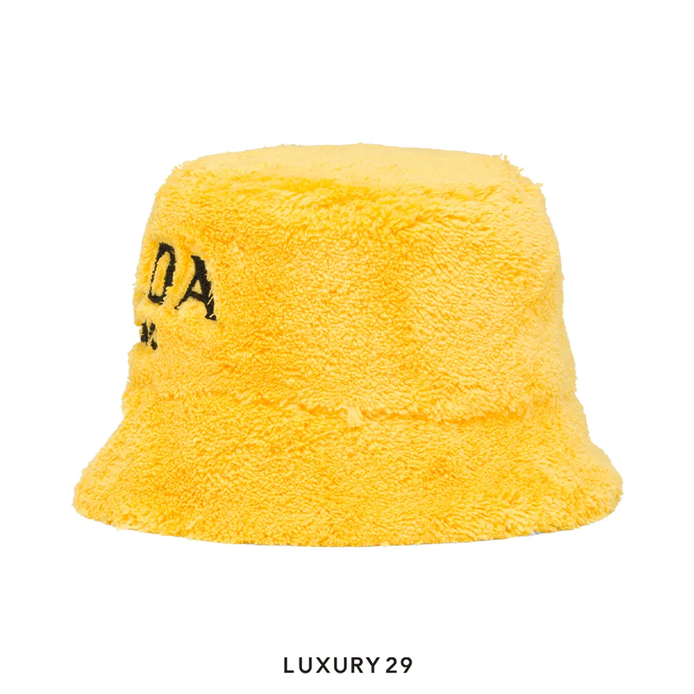 PRADA Terrycloth bucket hat(Free Size, Yellow)