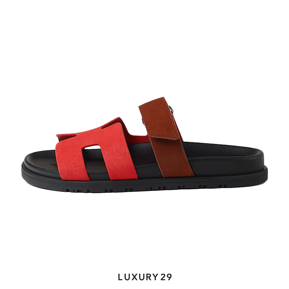 Hermes Chypre Sandal Rouge Cinetique / Gold(36, Multicolour)