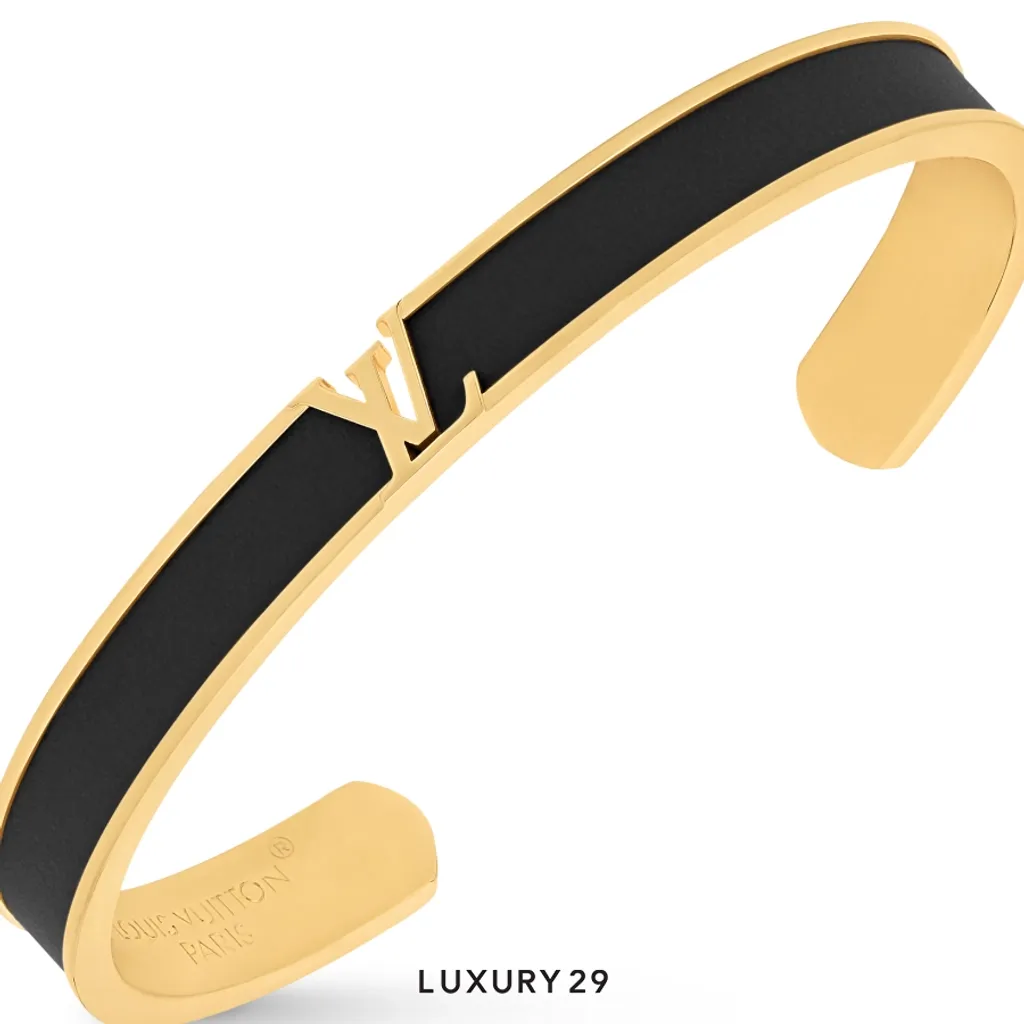 Louis Vuitton LV Initials Bracelet Black(Small, Black)