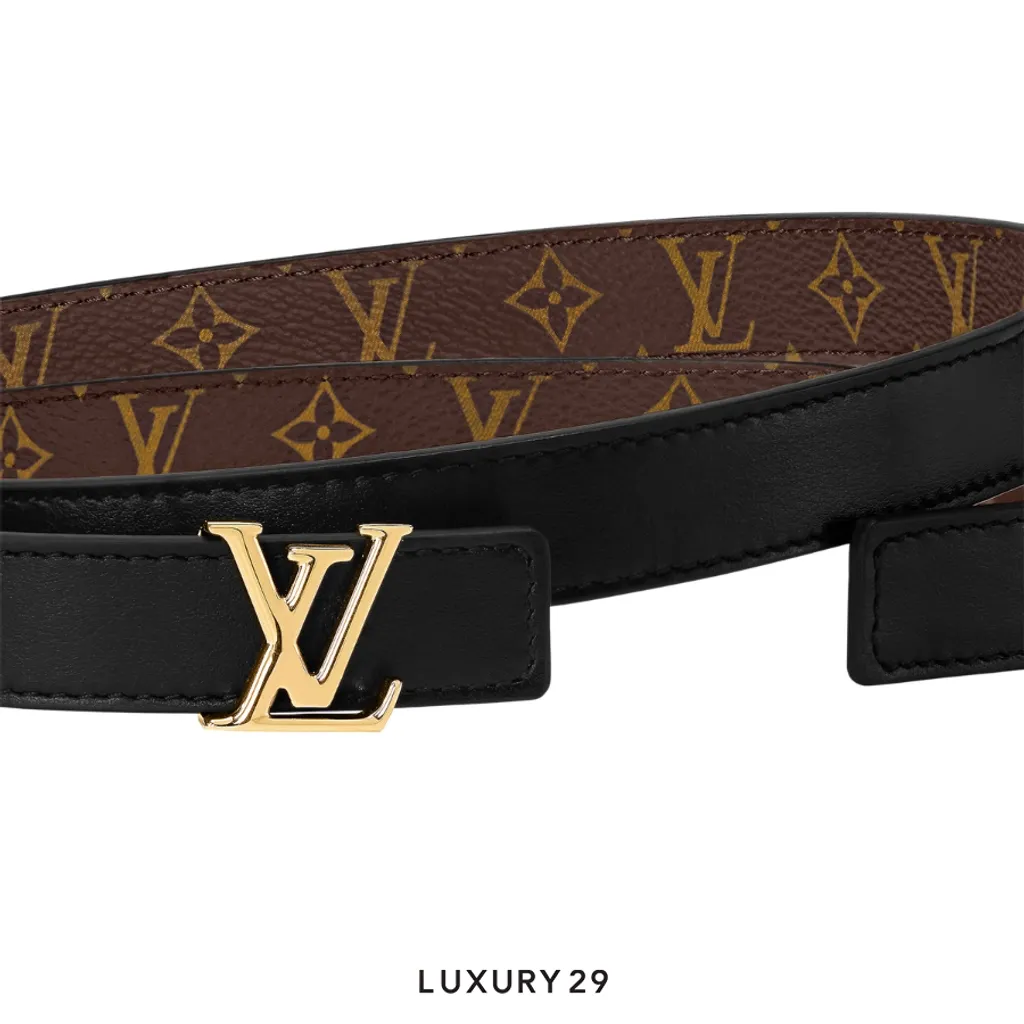 Louis Vuitton LV Iconic belt 20mm wide reversible Black(85cm)(20, Black)