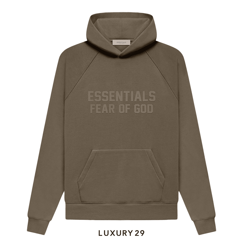Essentials Fear Of God Hoodie Wood (FW22)(2XS, Brown)