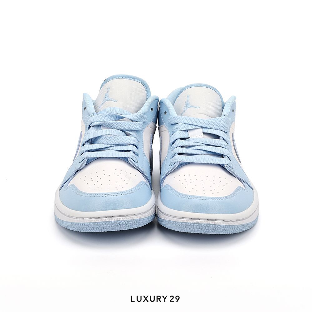 Nike Jordan 1 Low White Ice Blue (Women's)(W)(39, Blue)