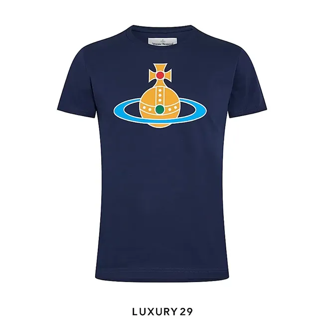Vivienne westwood Men's Viv Big Orb T-Shirt Navy