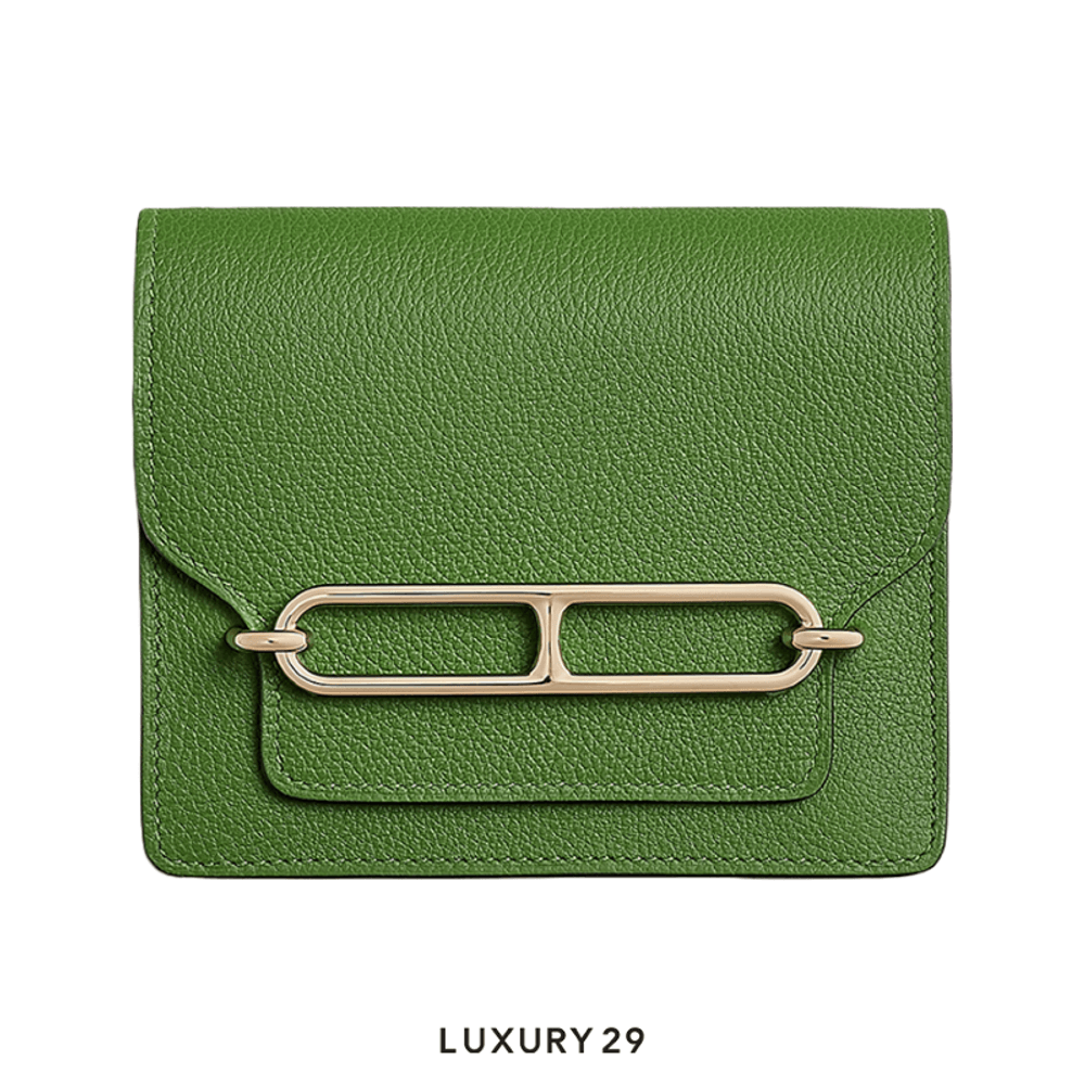 Hermes Roulis Slim Bicolor Wallet(Small, Green)