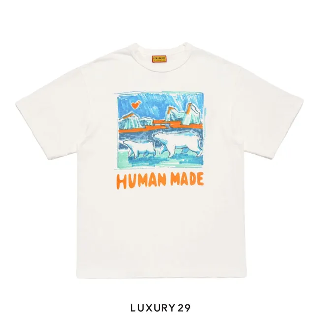 Human Made Polar Bear Graphic T-Shirt White