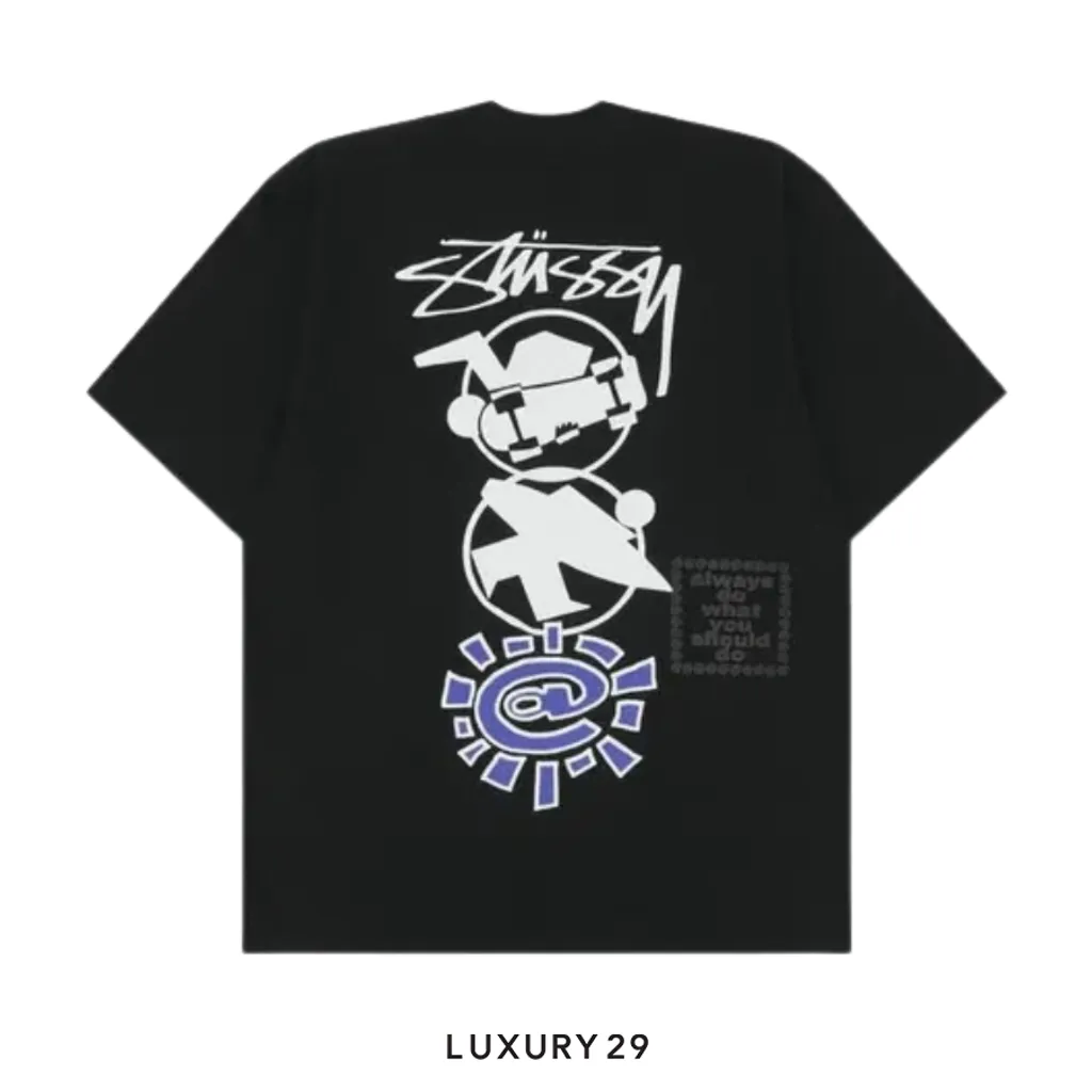 Stussy Stack T-Shirt x Always Do What You Should Do Black(S, Black)