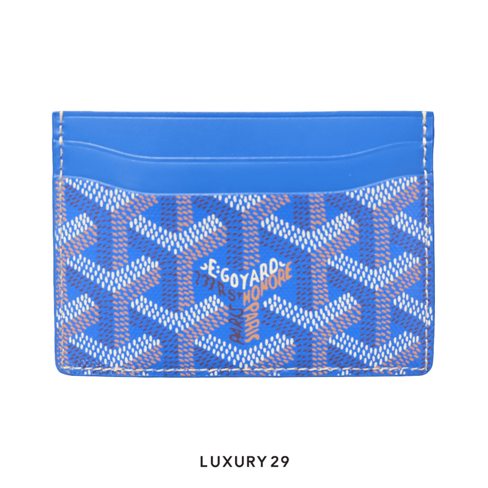 Goyard Saint-Sulpice Card Wallet Sky Blue(Small, Blue)