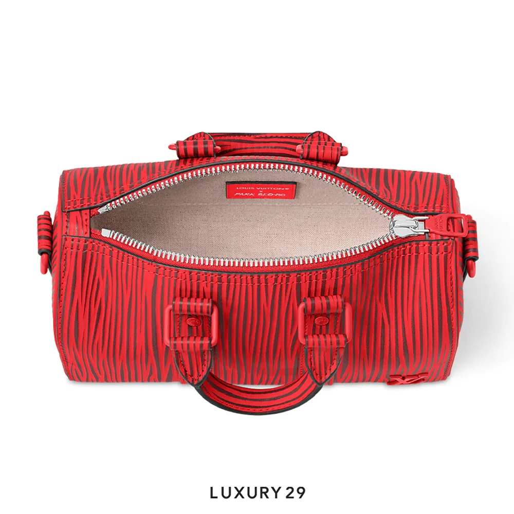 Louis Vuitton LV x Park Seo-Bo - Keepall Bandouliere 25 Bag Red(Mini, Red)