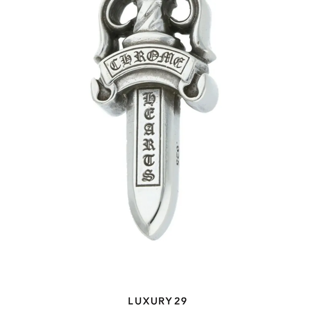 Chrome Hearts 925 Silver Dagger Pendant(Free Size, Silver)