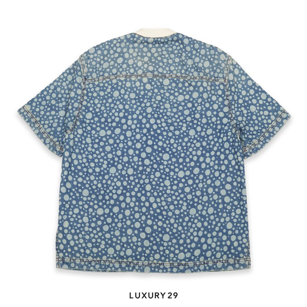 Louis Vuitton LV x YK Infinity Dots Denim Shirt(L, Blue)
