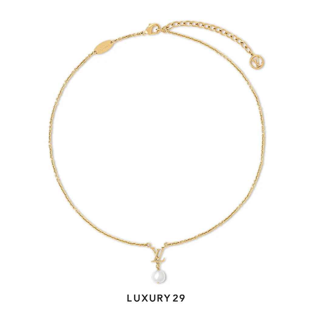 Louis Vuitton LV  Iconic Louisa Necklace Gold(Free Size, Gold)