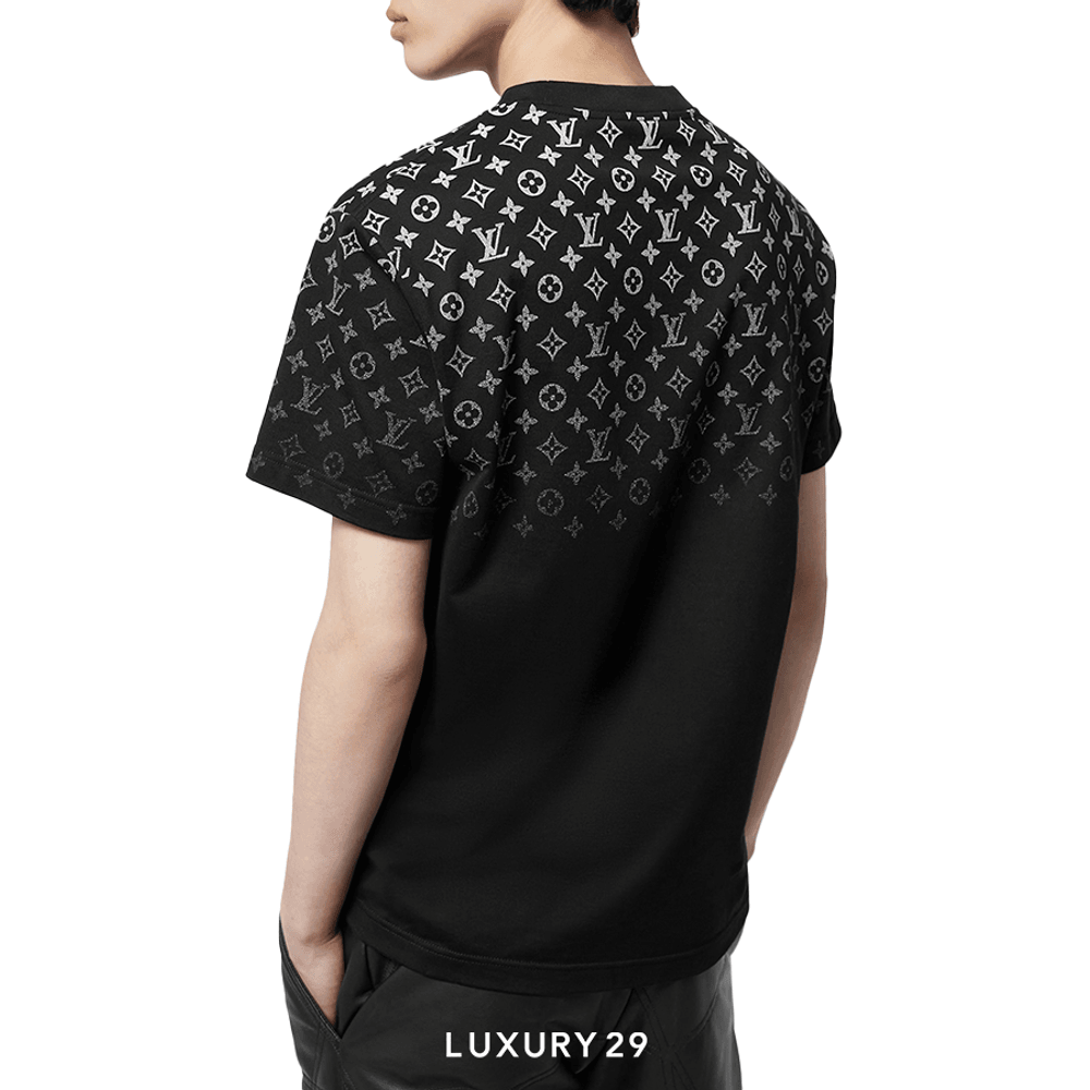 Louis Vuitton LV Gradient Cotton T-Shirt White/Black(S, Black)